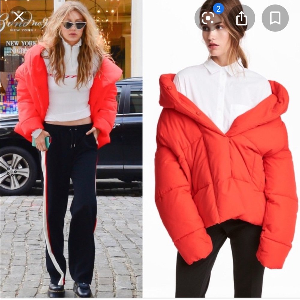 H&M puffer | Gigi Hadeed